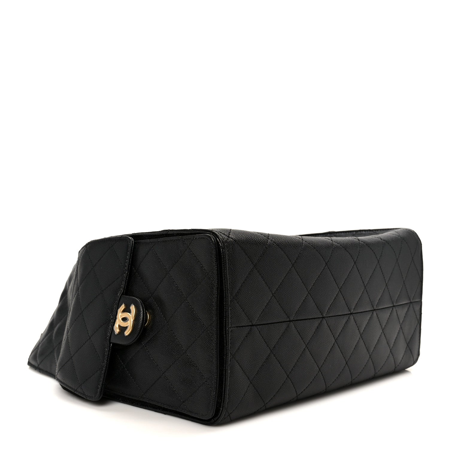 Caviar Quilted Medium Chanel 25 Handbag Black