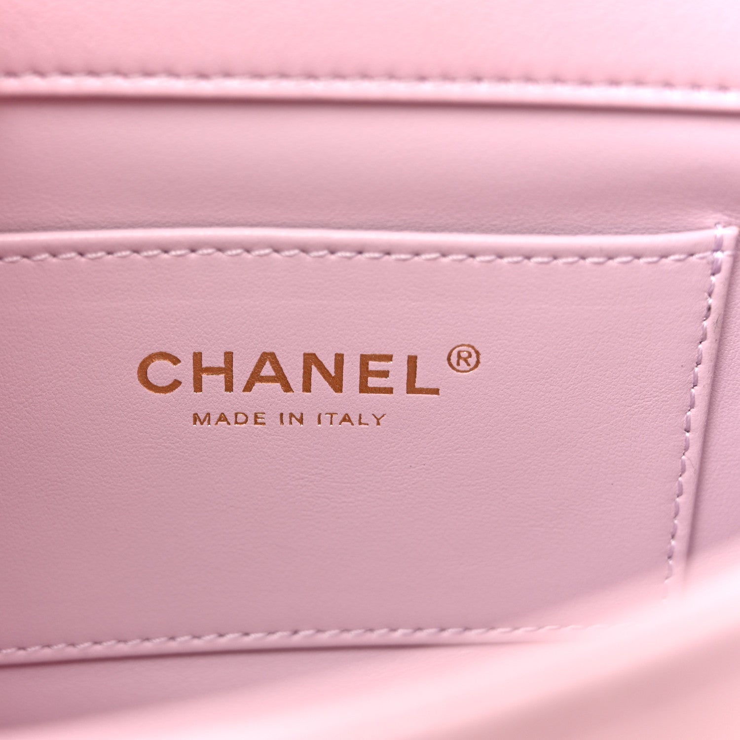 Lambskin Quilted Pearl Small Flap Light Purple
