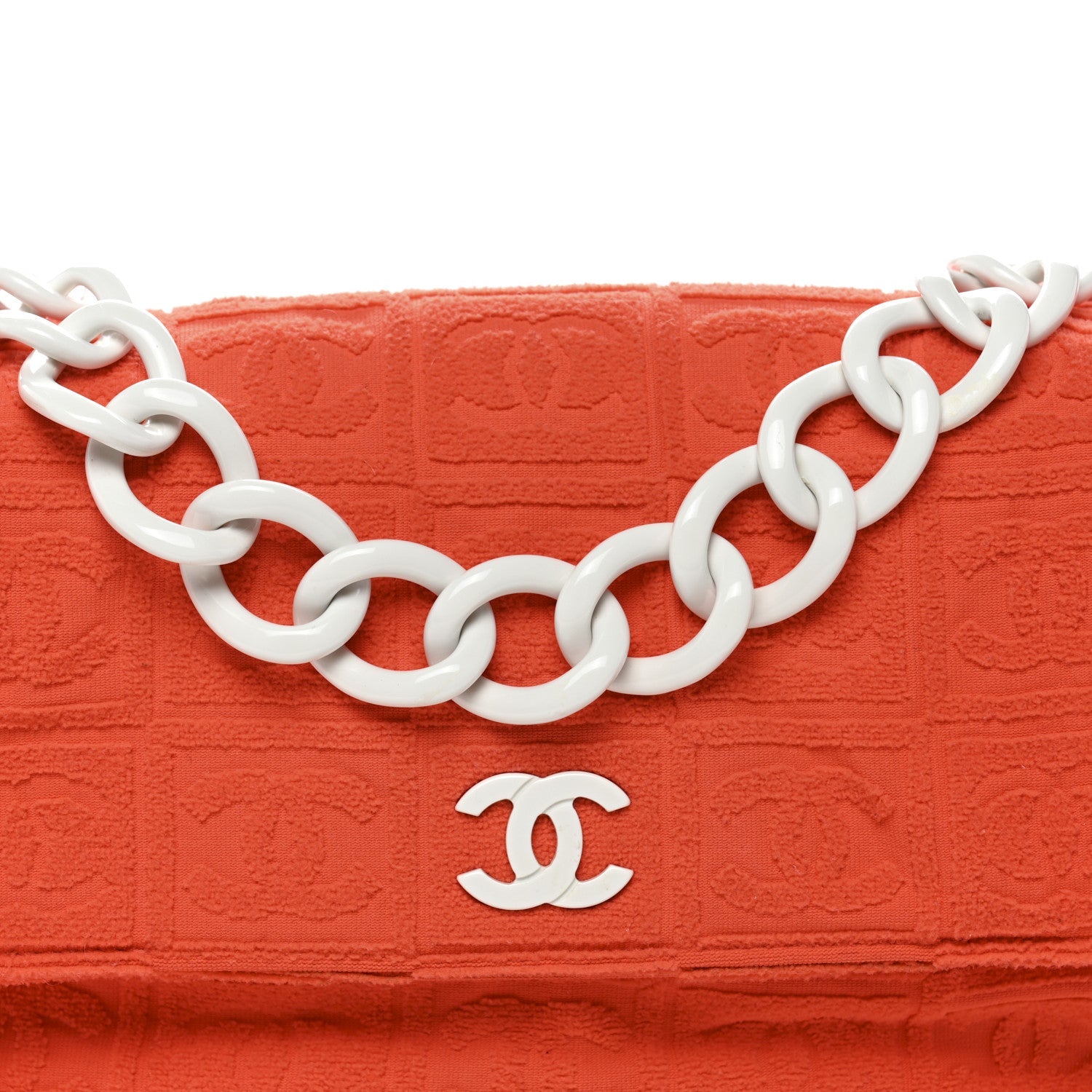 Terry Cloth CC Medium Single Flap Orange