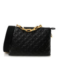 Lambskin Embossed Monogram Coussin MM Black