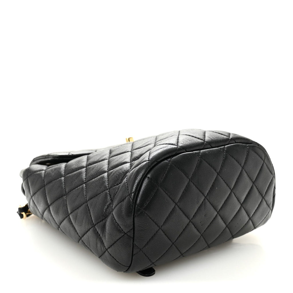 Calfskin Quilted Mini Urban Spirit Backpack Black