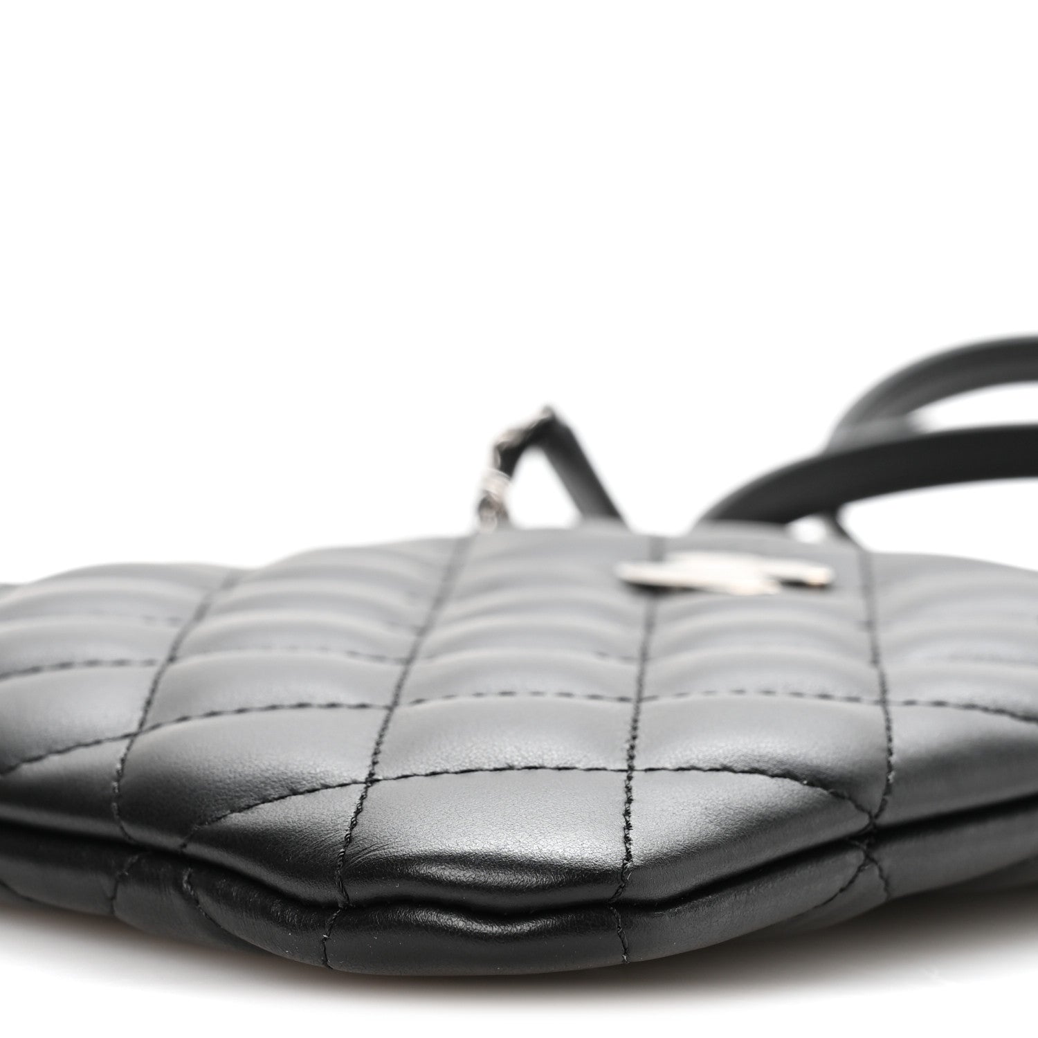 Lambskin Quilted Uniform Crossbody Bag Black