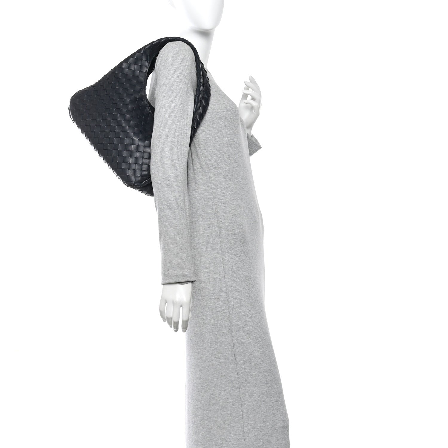 Nappa Intrecciato Medium Campana Shoulder Bag Midnight