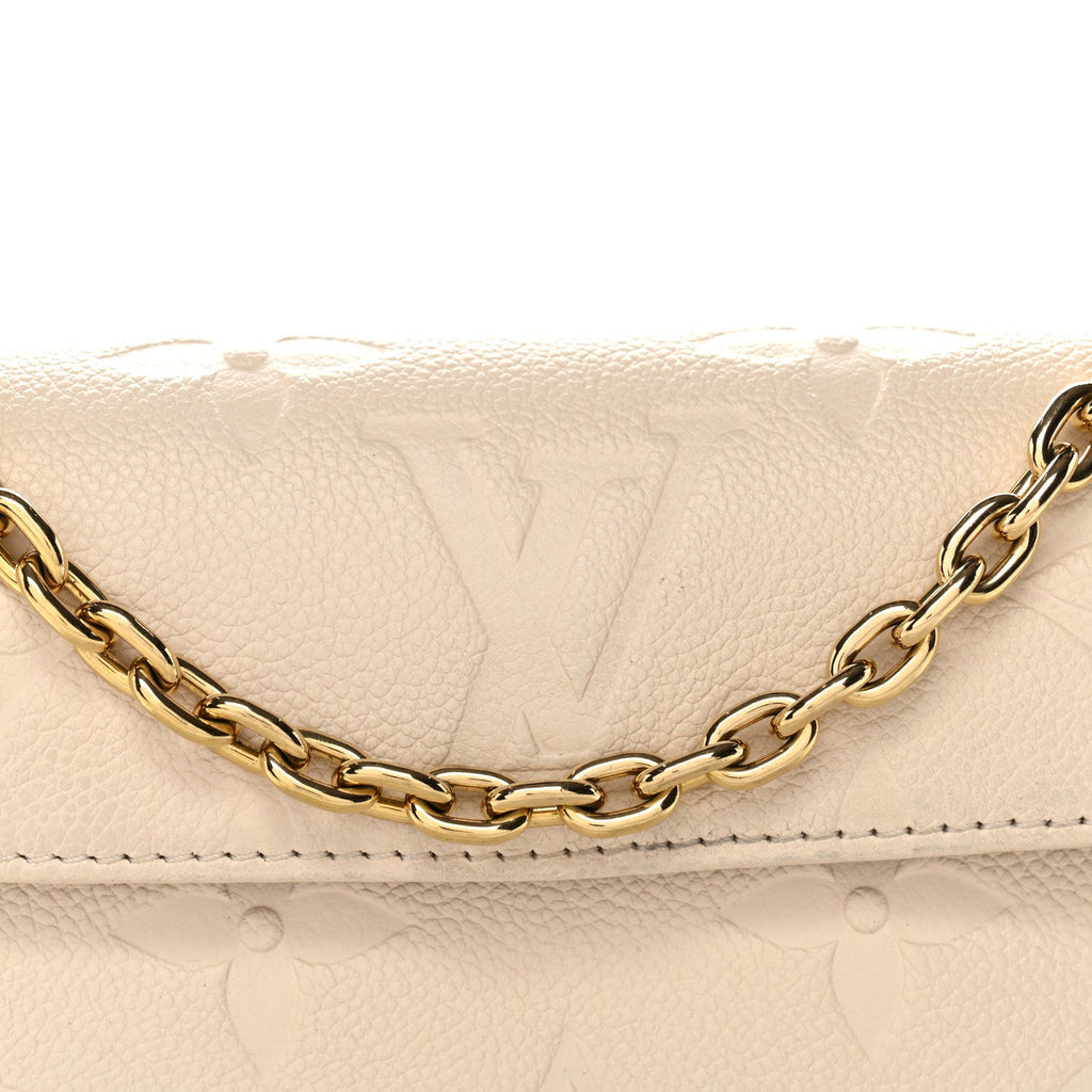 Empreinte Monogram Giant Ivy Wallet On Chain Cream
