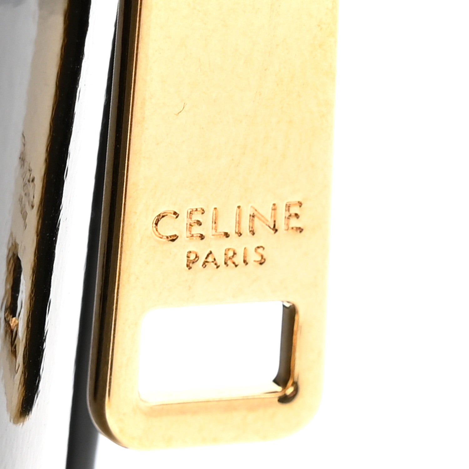 Patent Calfskin Triomphe Mini Vanity Case Black