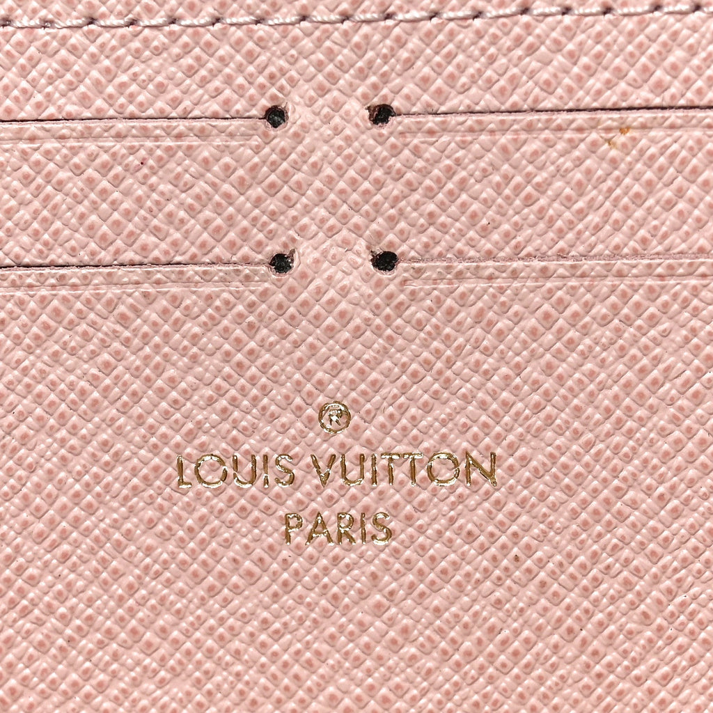 Damier Azur Clemence Wallet Rose Ballerine