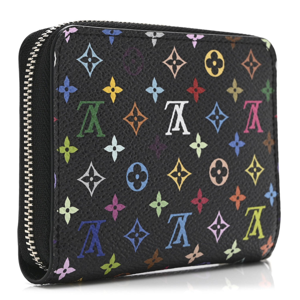 LV x TM Monogram Multicolor Zippy Coin Purse Black