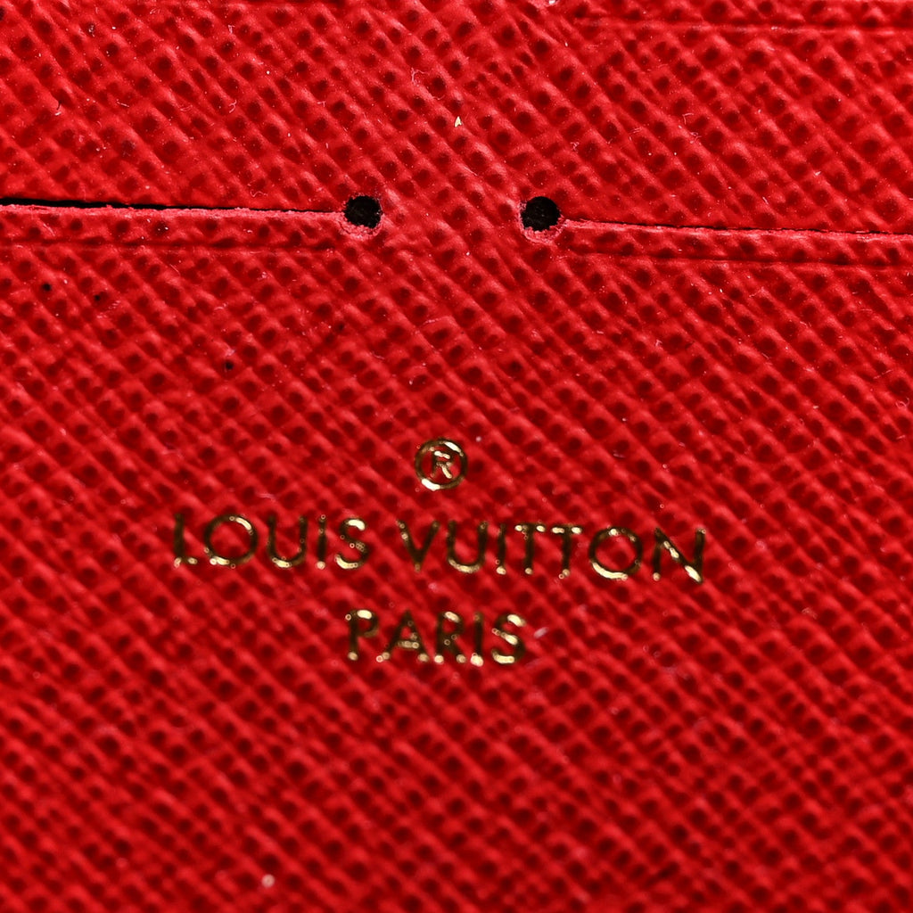 Damier Ebene Clemence Wallet Cherry
