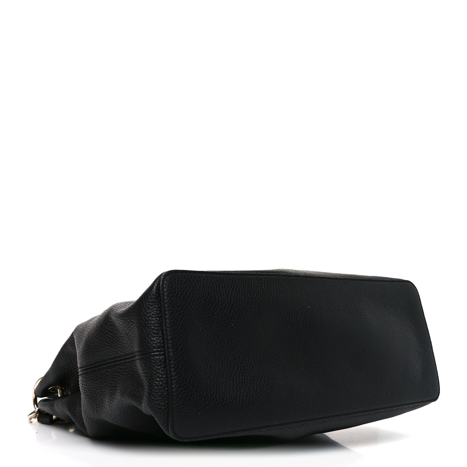 Pebbled Calfskin Large Soho Hobo Black