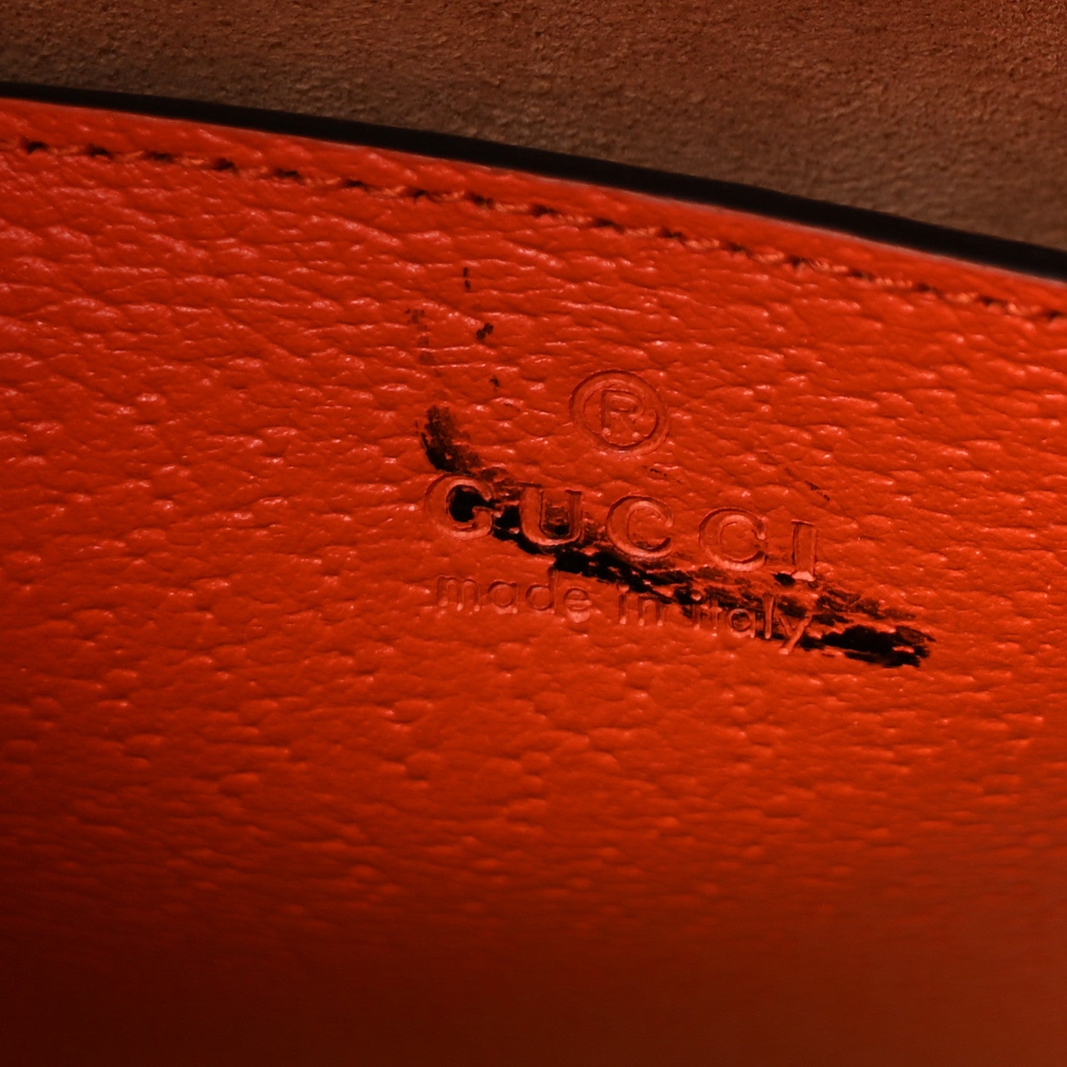 Textured Dollar Calfskin Web Small Diana Tote Bag Deep Orange Spicy Cyclamin