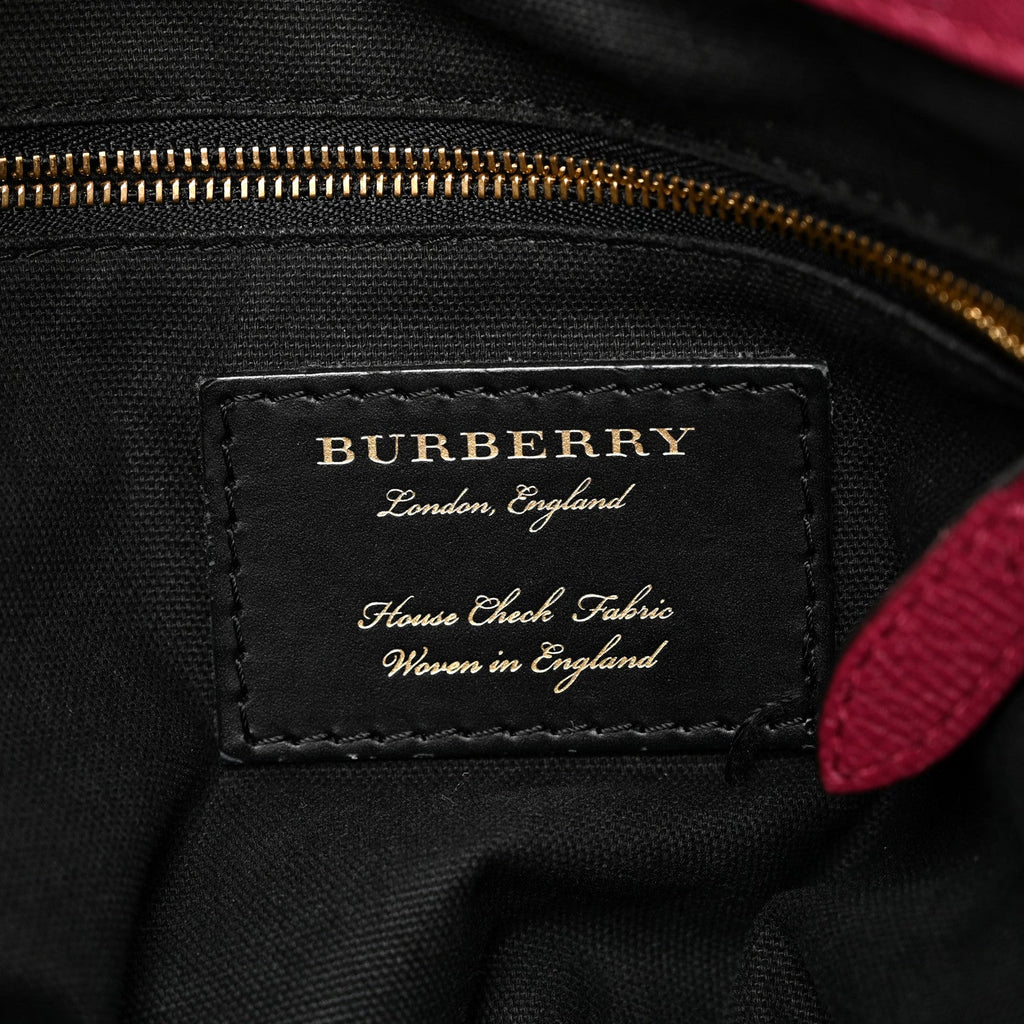 Grainy Calfskin House Check Small Canterbury Berry Pink