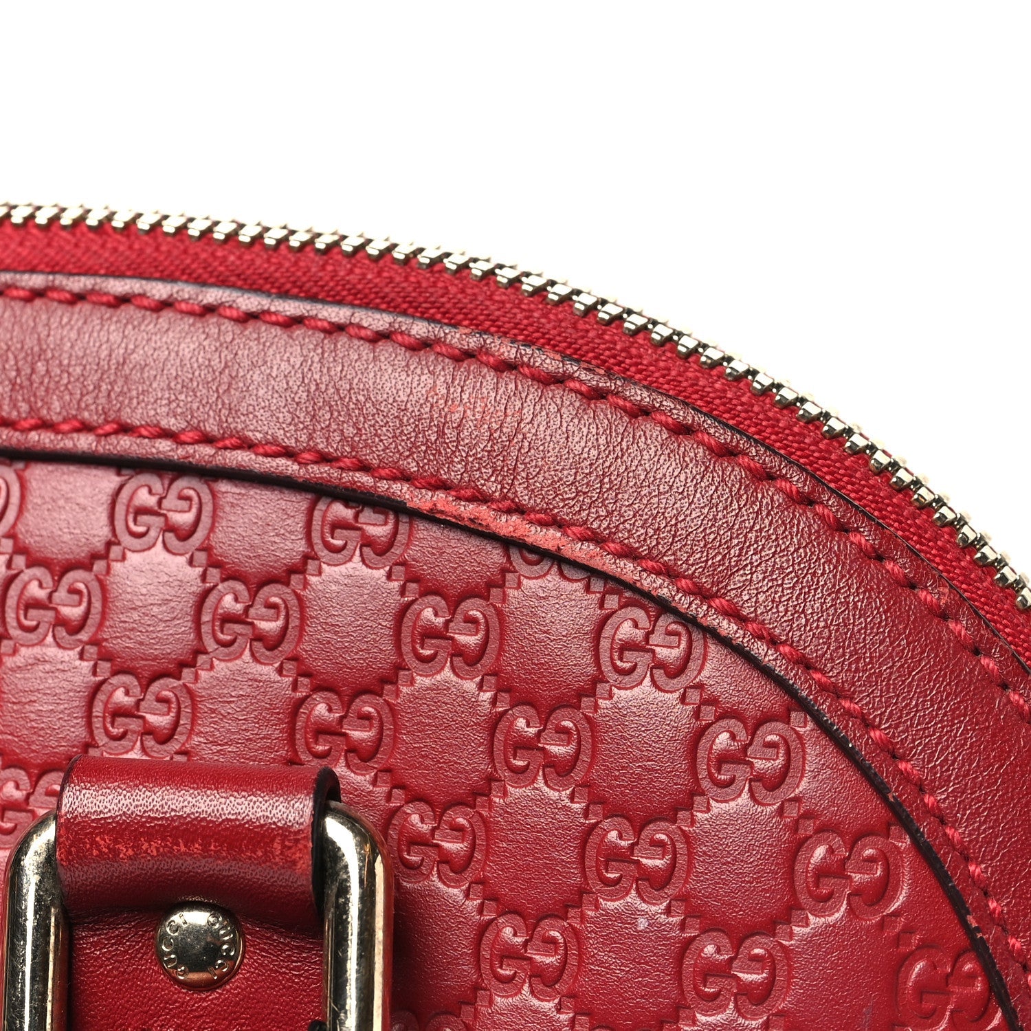 Microguccissima Medium Dome Bag Red