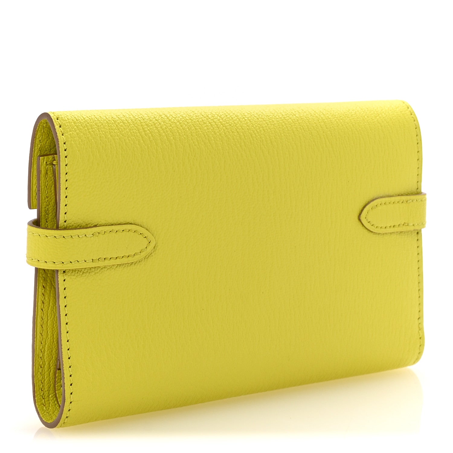 Chevre Mysore Medium Kelly Wallet Lime