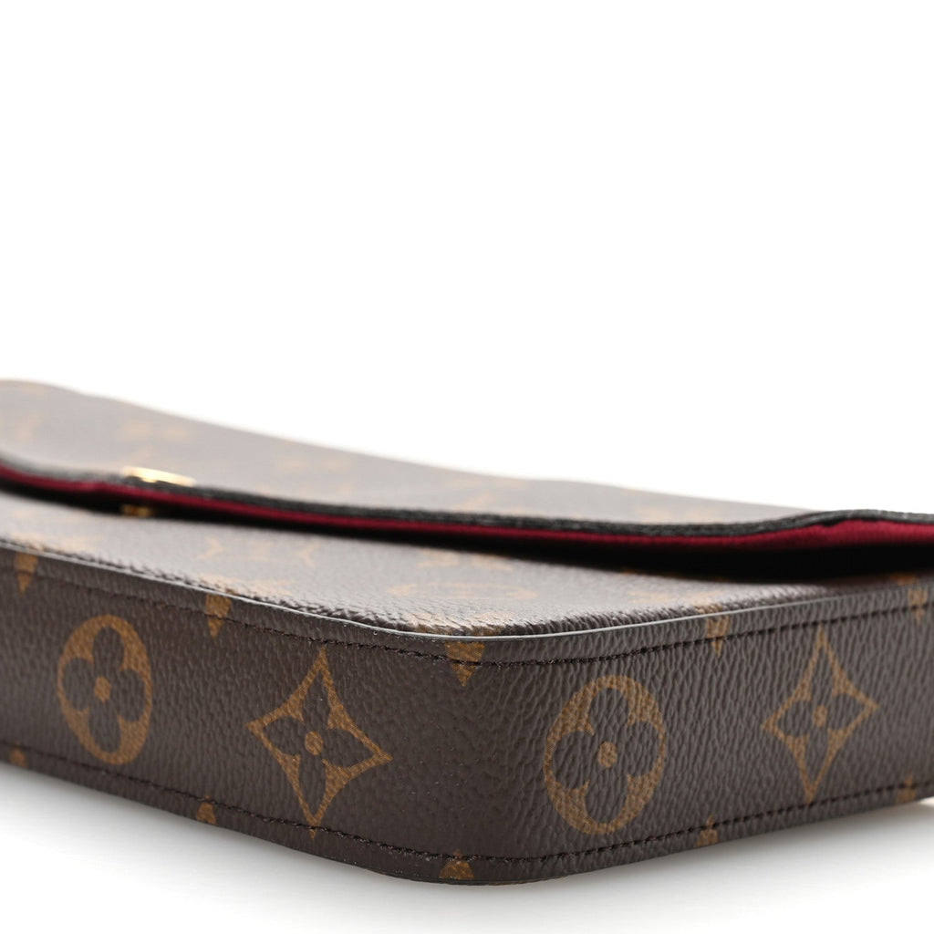 Monogram Pochette Felicie Chain Wallet Fuchsia