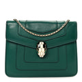 Calfskin Small Serpenti Forever Snake Strap Crossbody Bag Emerald Green