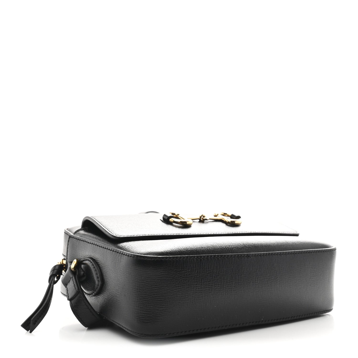 Textured Calfskin Small Horsebit 1955 Shoulder Bag Black