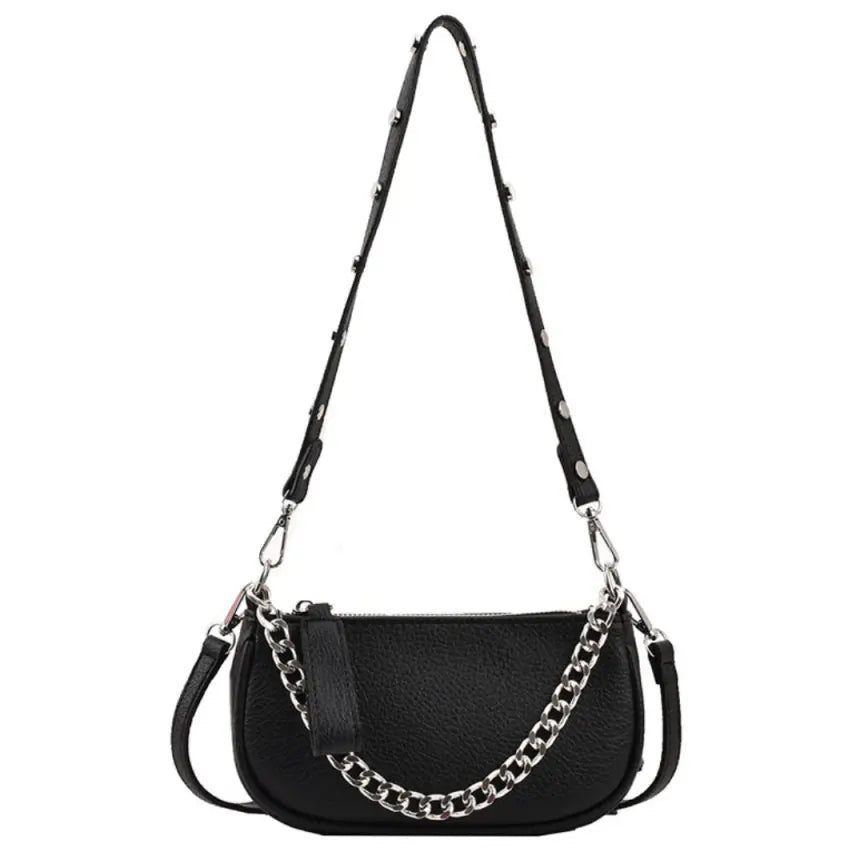 Litchi Pattern  Chain Small Crossbody Bag