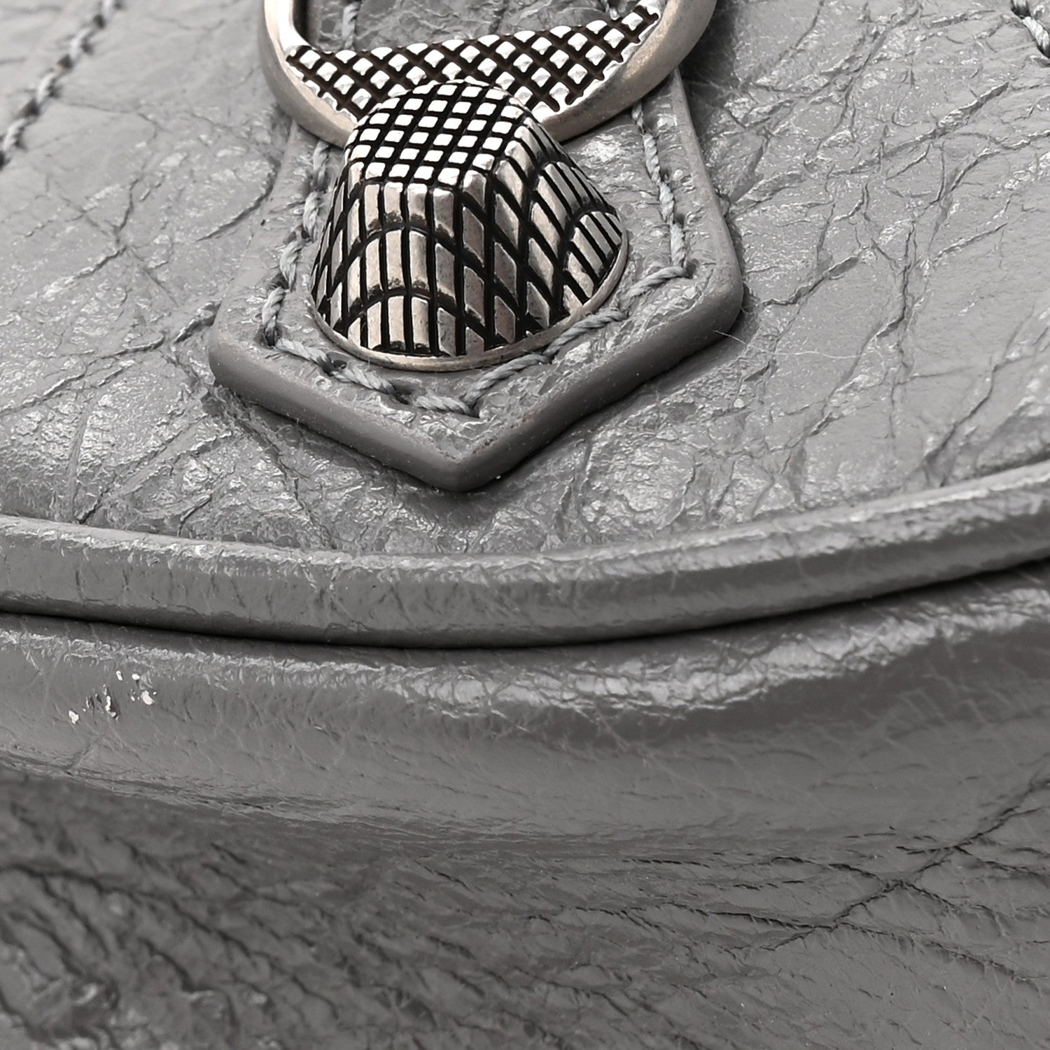 Agneau Arena Le Cagole Shoulder Bag XS Dark Grey