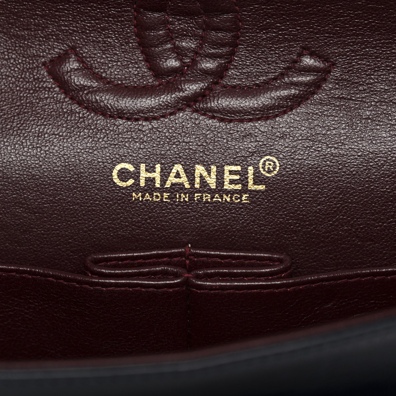 Lambskin Quilted Small Double Flap Navy