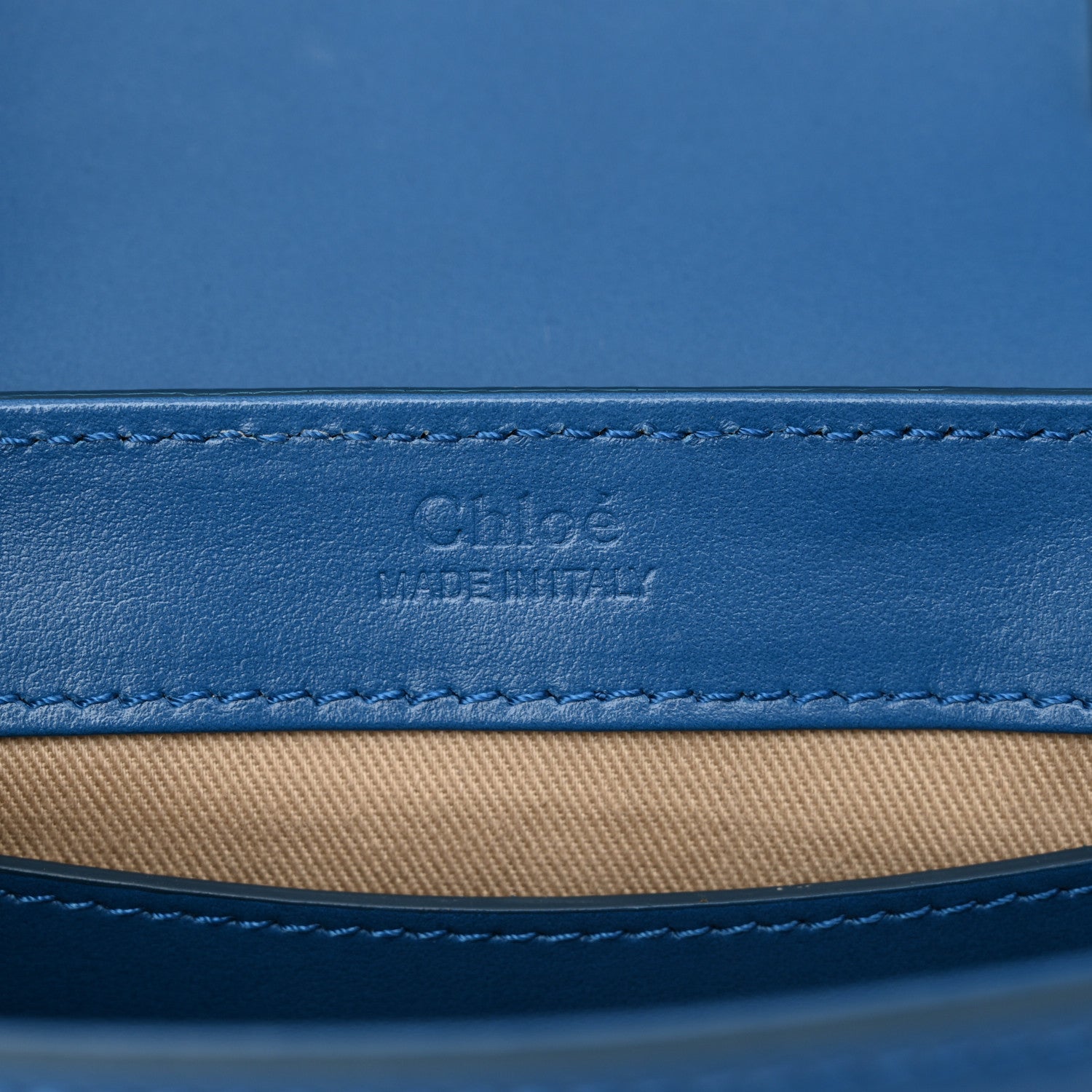 Shiny Calfskin Suede Mini C Bag Smoky Blue