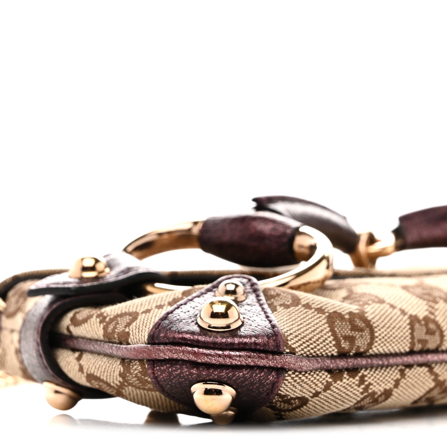 Monogram Small Horsebit Chain Clutch Purple