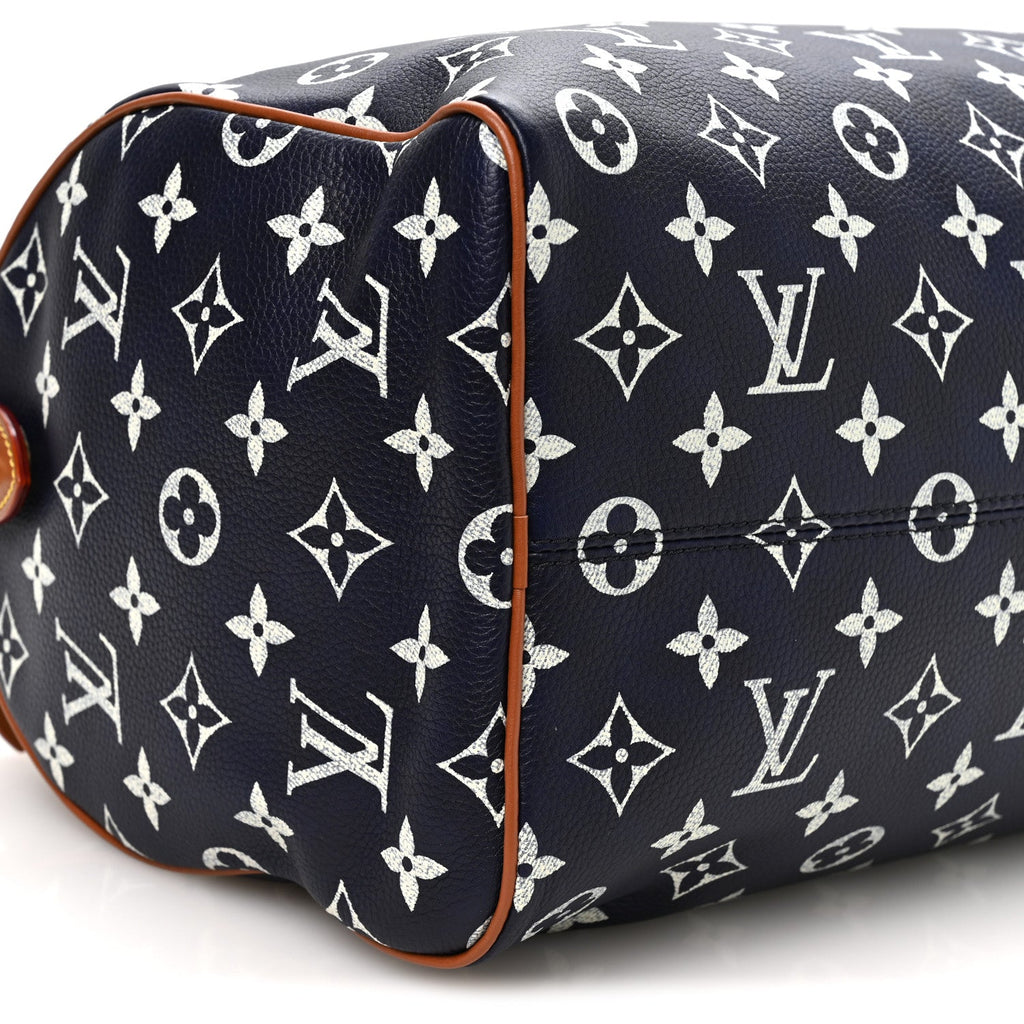 Calfskin Monogram Speedy P9 Bandouliere 30 Indigo