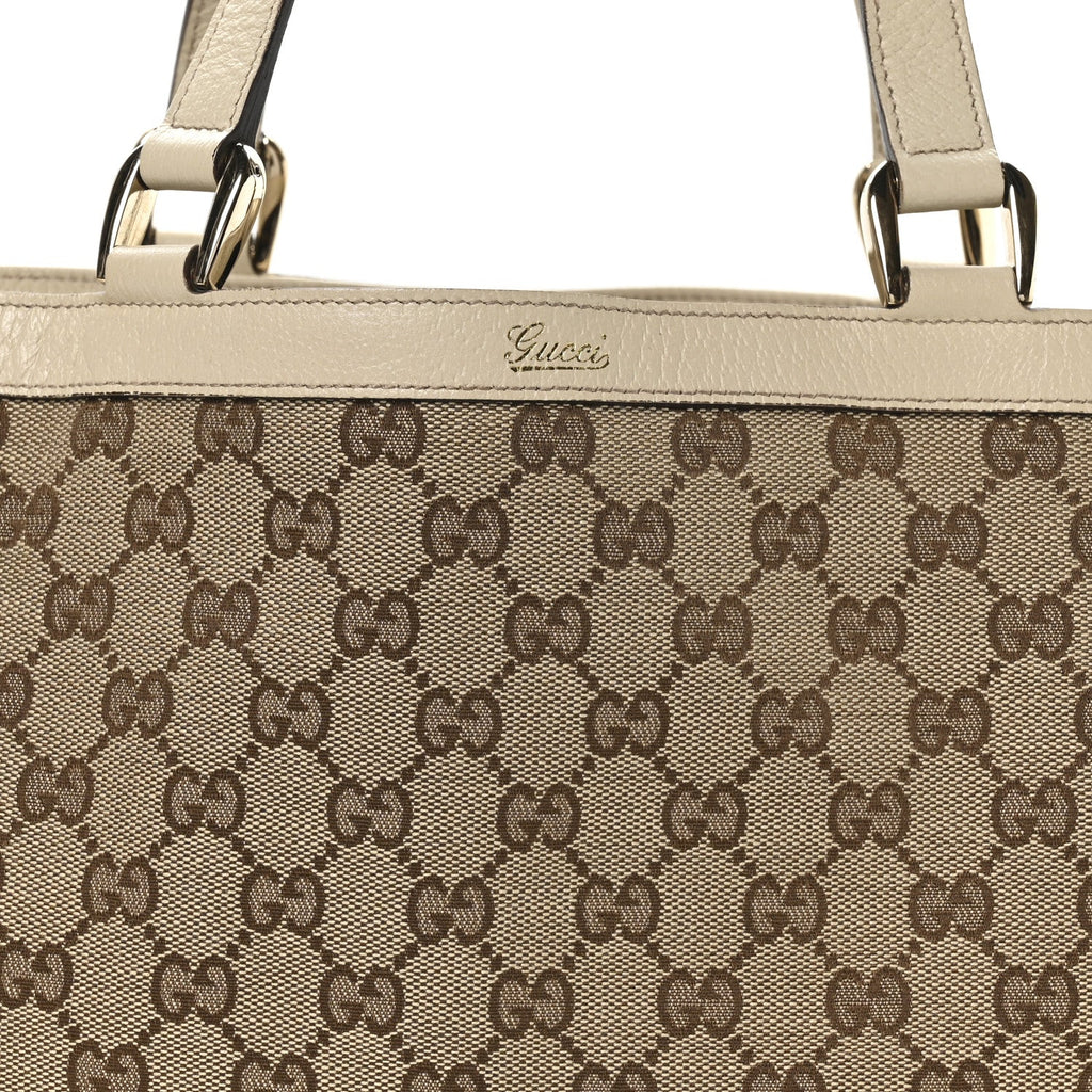 Monogram Medium Abbey Tote White