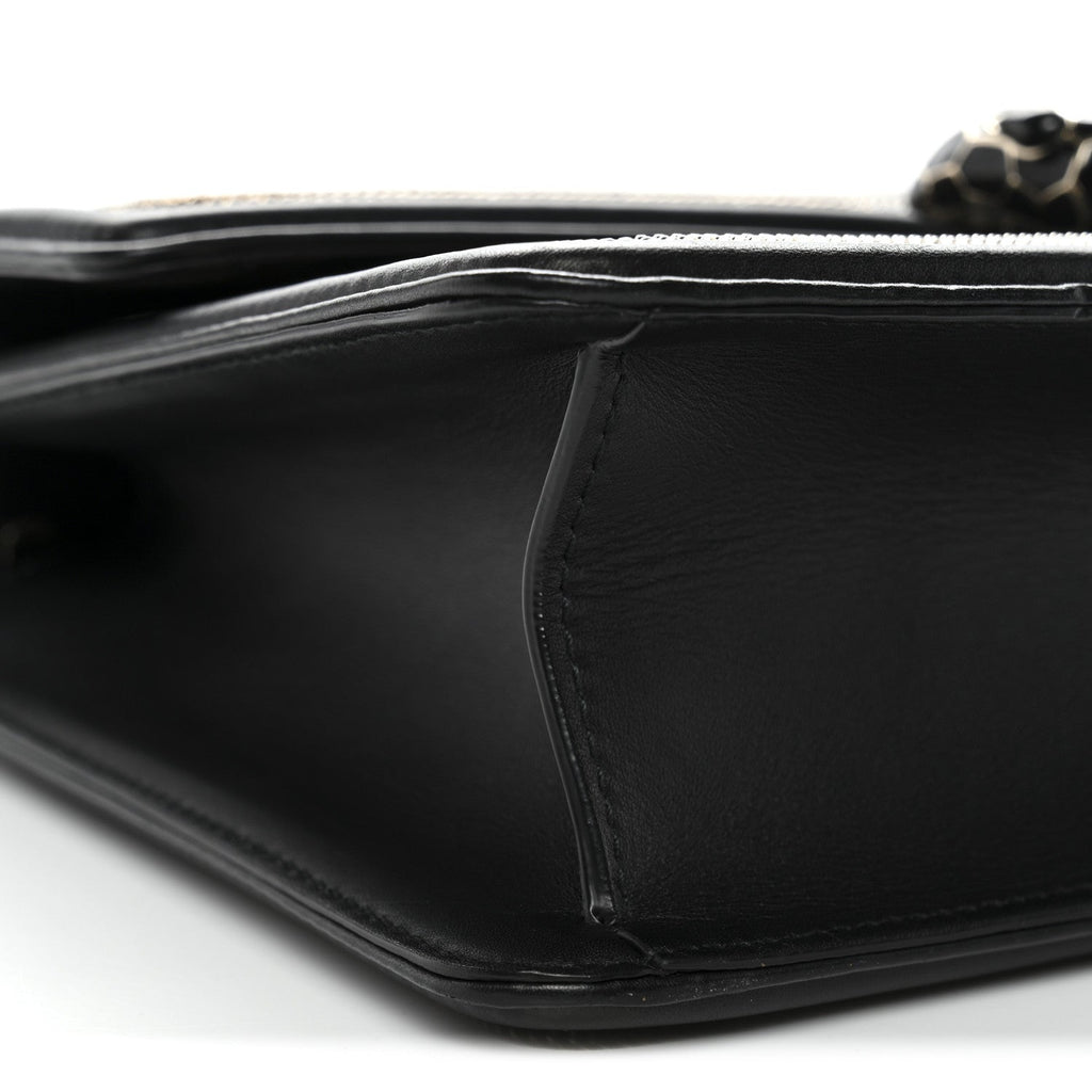 Calfskin Chain Serpenti Forever Crossbody Bag Black