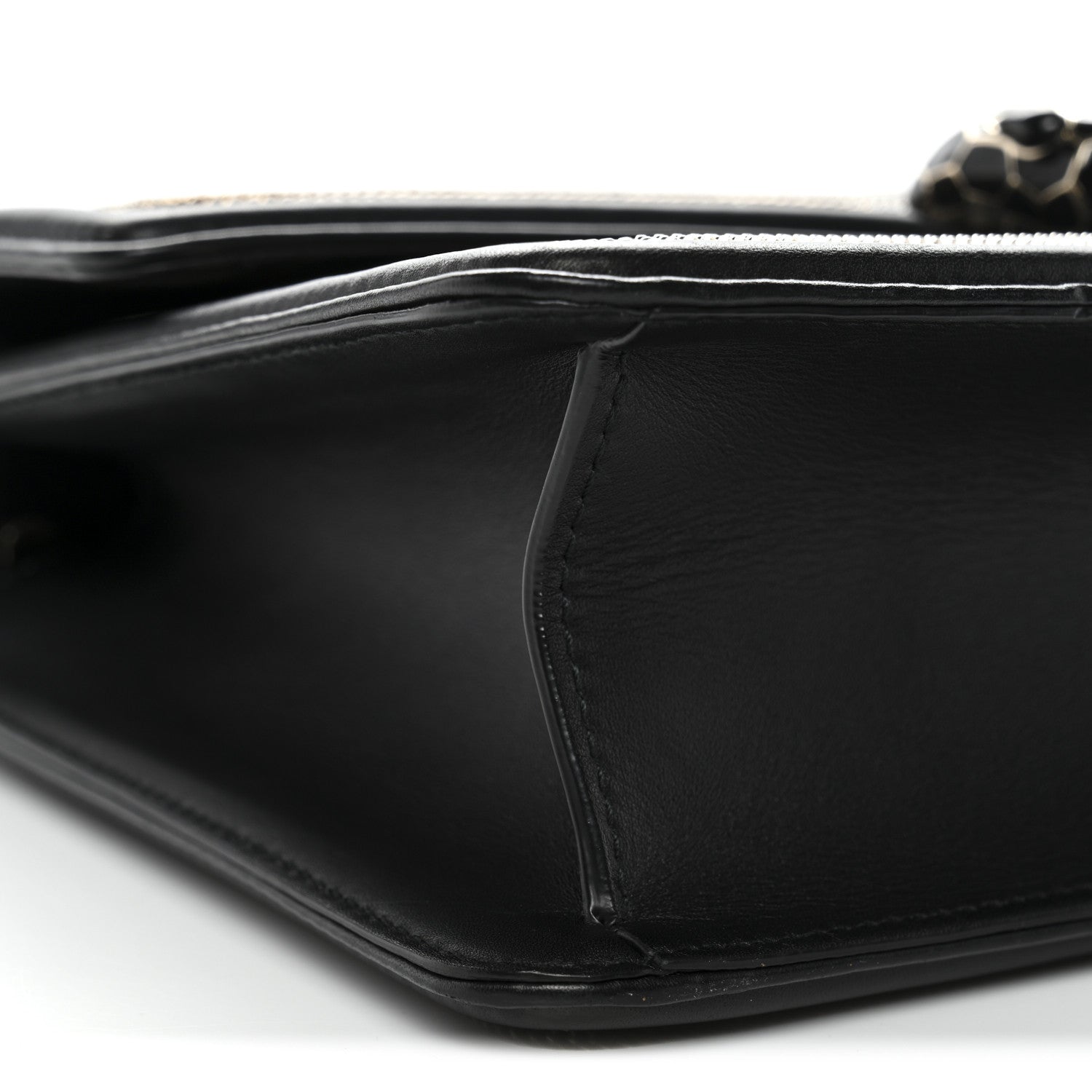 Calfskin Chain Serpenti Forever Crossbody Bag Black