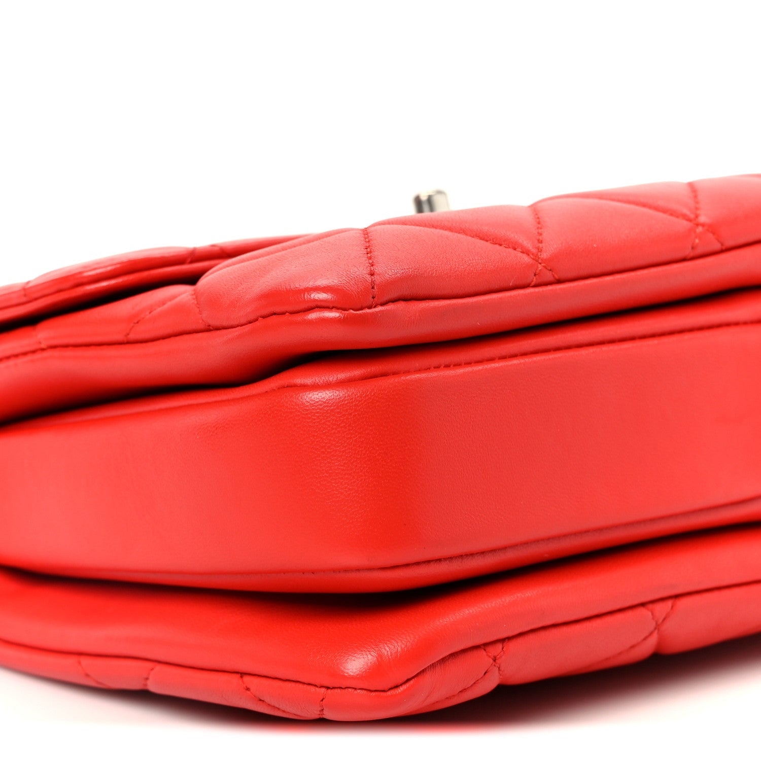 Lambskin Quilted Small Trendy CC Flap Dual Handle Bag Red