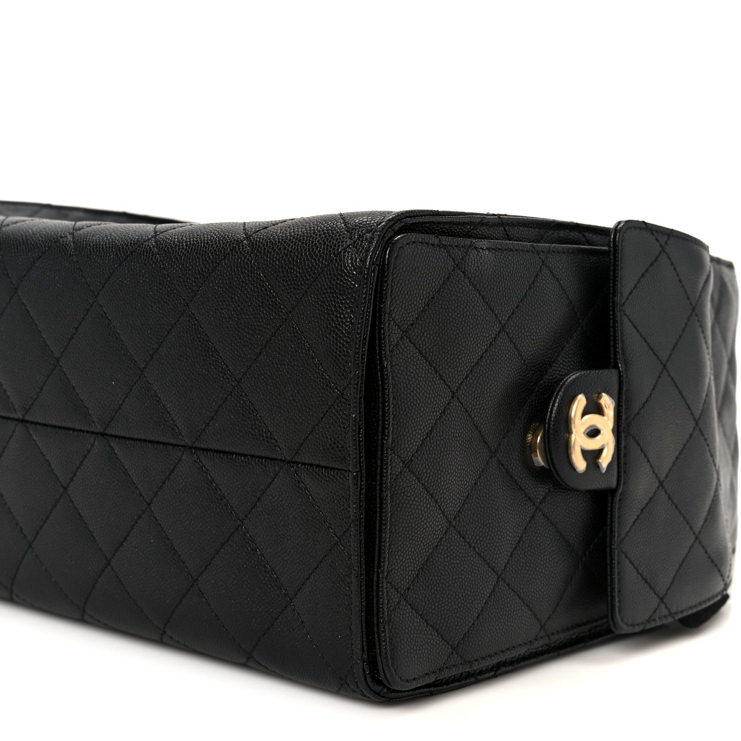 Caviar Quilted Medium Chanel 25 Handbag Black
