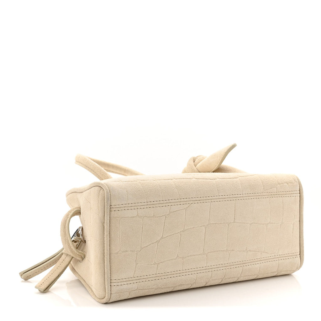 Suede Crocodile Embossed Le Petit Turismo Ivory
