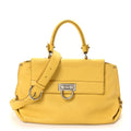 Calfskin Sofia Gancini Satchel Yellow