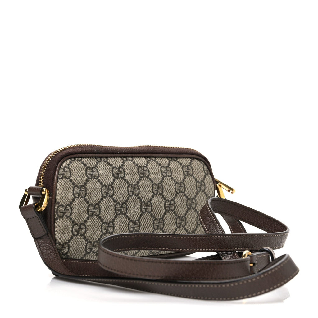 GG Supreme Monogram Web Mini Ophidia GG Bag Brown
