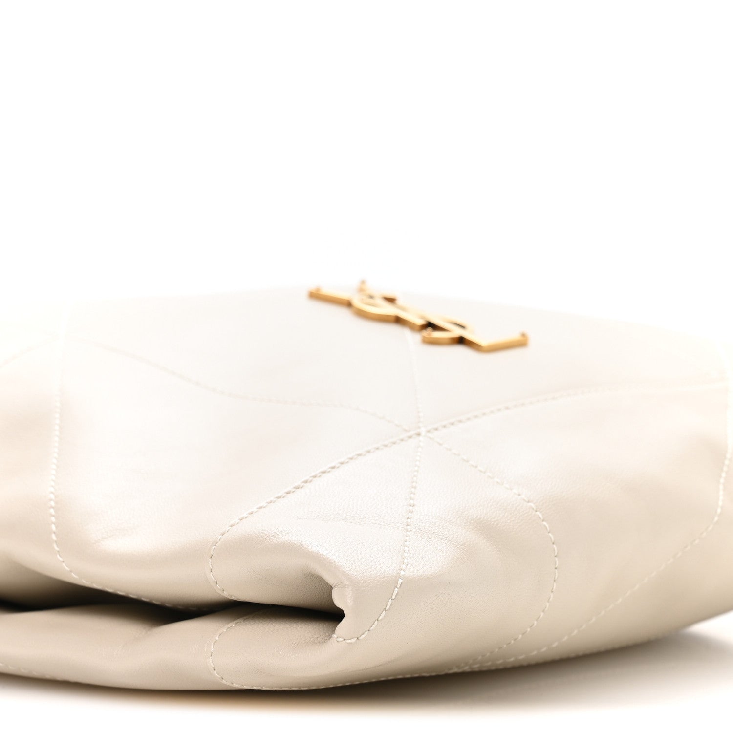Lambskin Matelasse Monogram Medium Jamie 4.3 Pochon Blanc Vintage