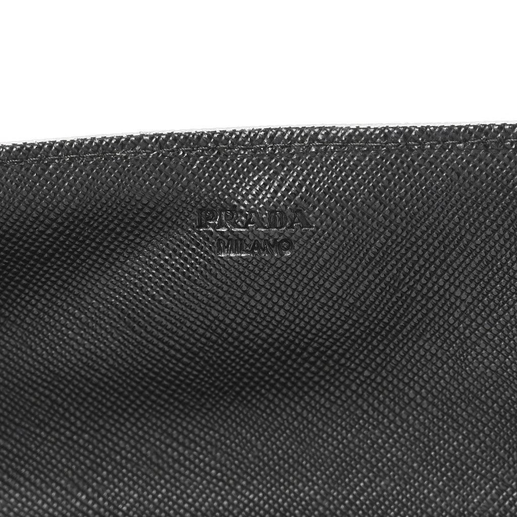 Saffiano Metal Oro Chain Wallet Black