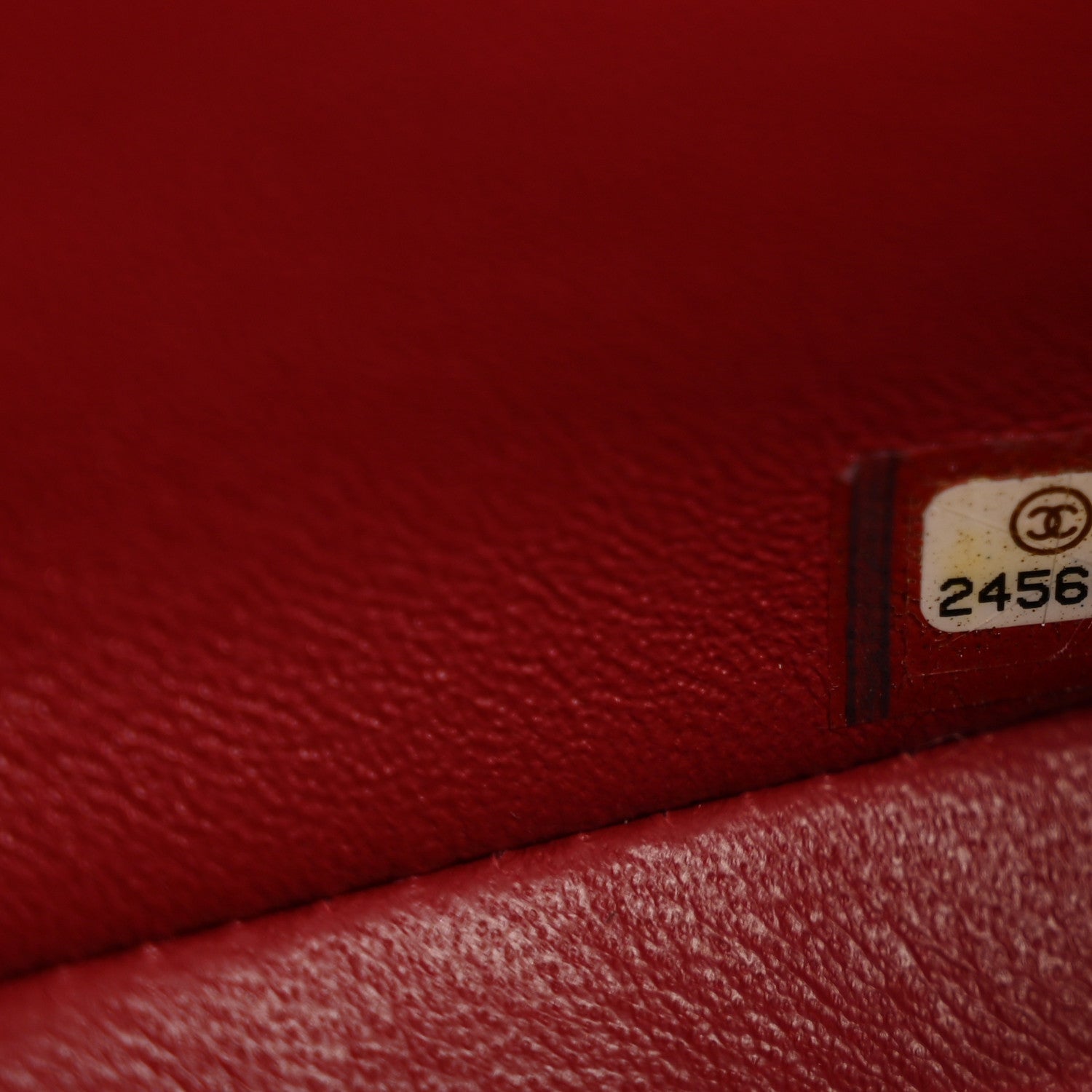 Caviar Quilted Mini Rectangular Flap Dark Red