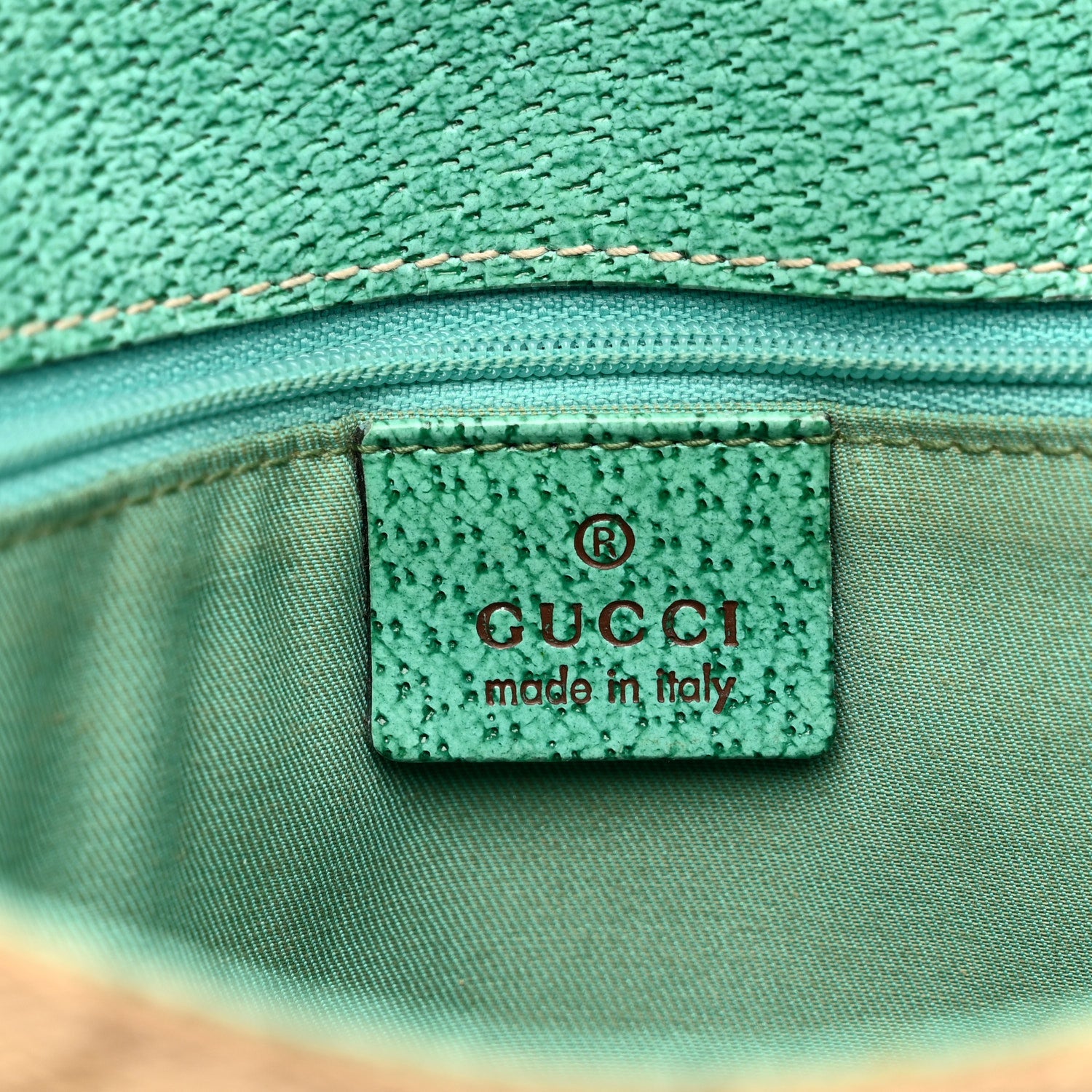 Monogram Satchel Bag Turquoise