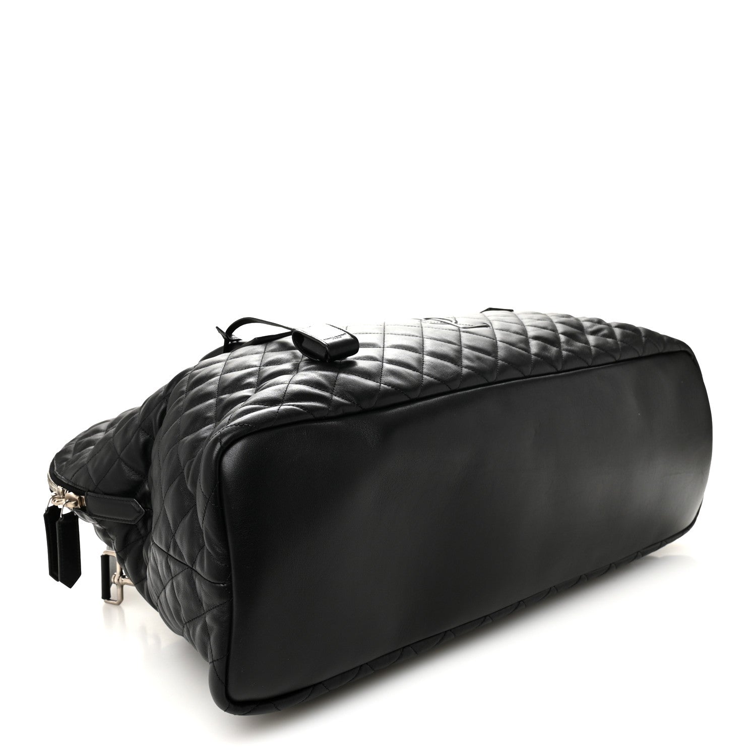 Calfskin Quilted ES Giant Travel Bag Black