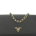 Vitello Move Metal Oro Chain Wallet Black