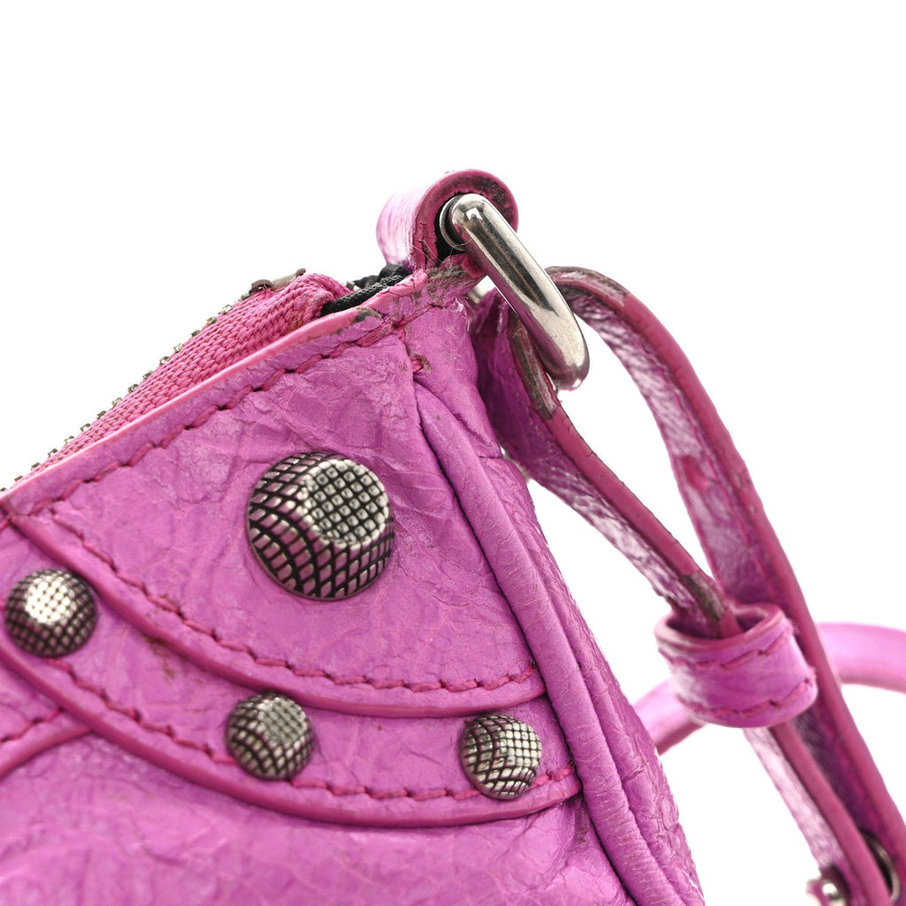 Agneau Arena Le Cagole Mini Purse With Chain Lipstick Pink