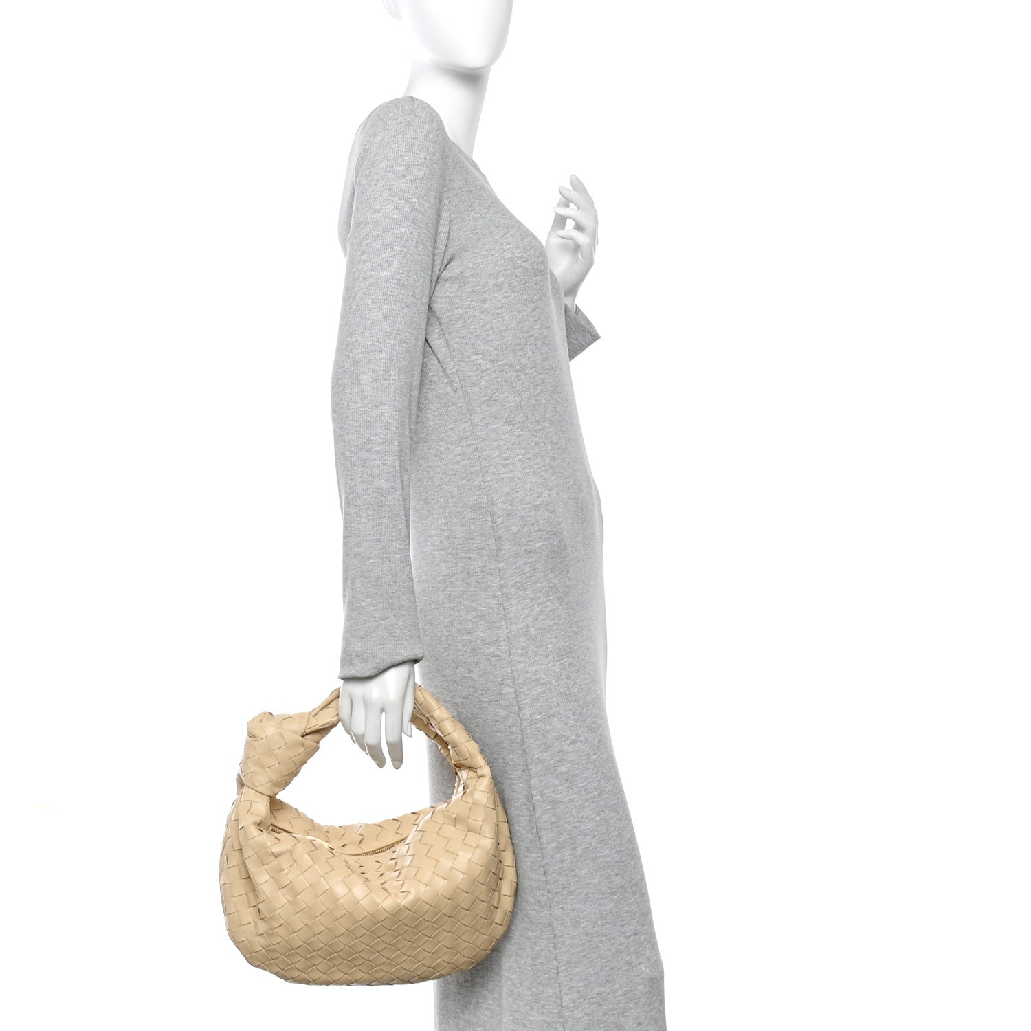 Nappa Intrecciato Teen Jodie Hobo Porridge