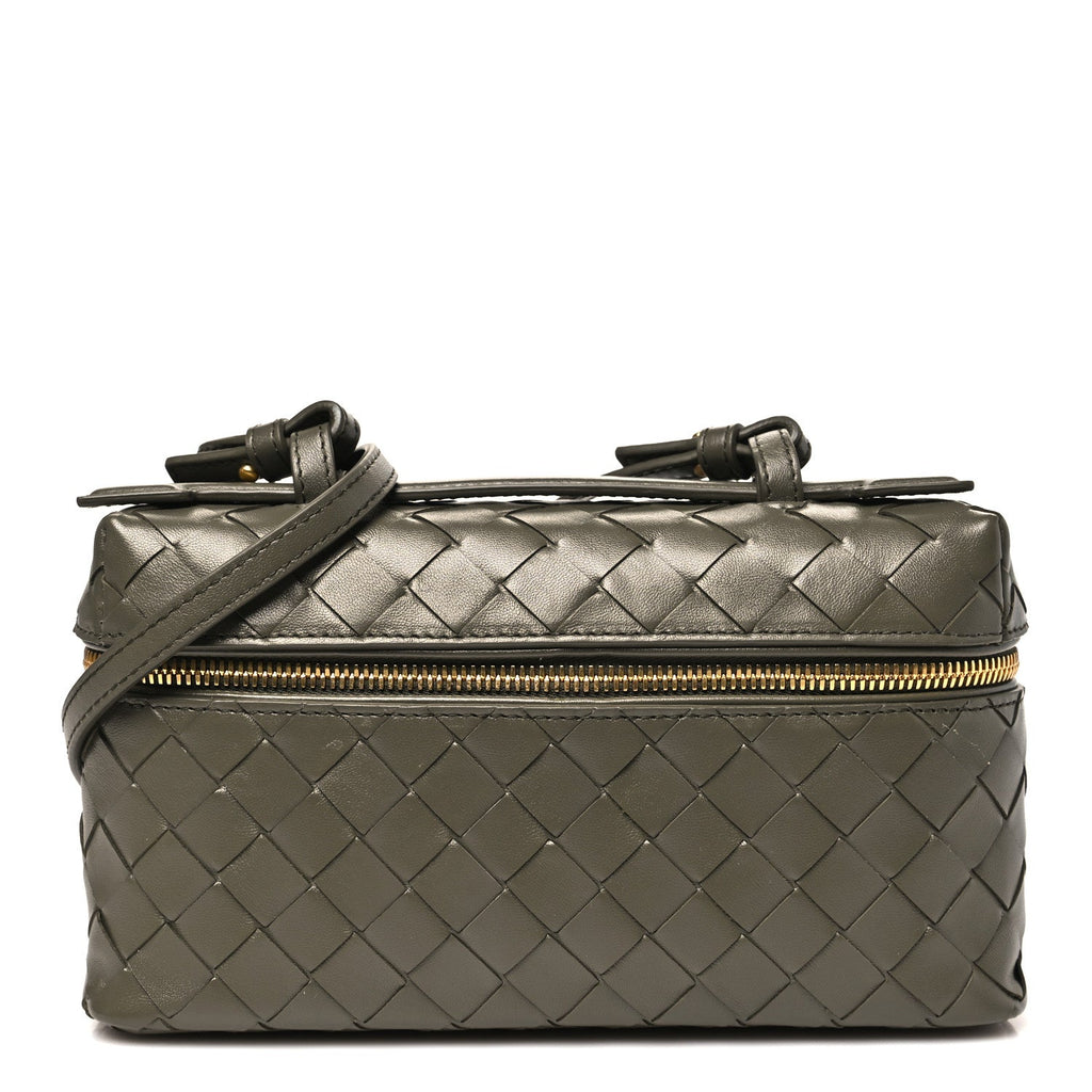 Calfskin Intrecciato Bang Bang Vanity Case Cypress