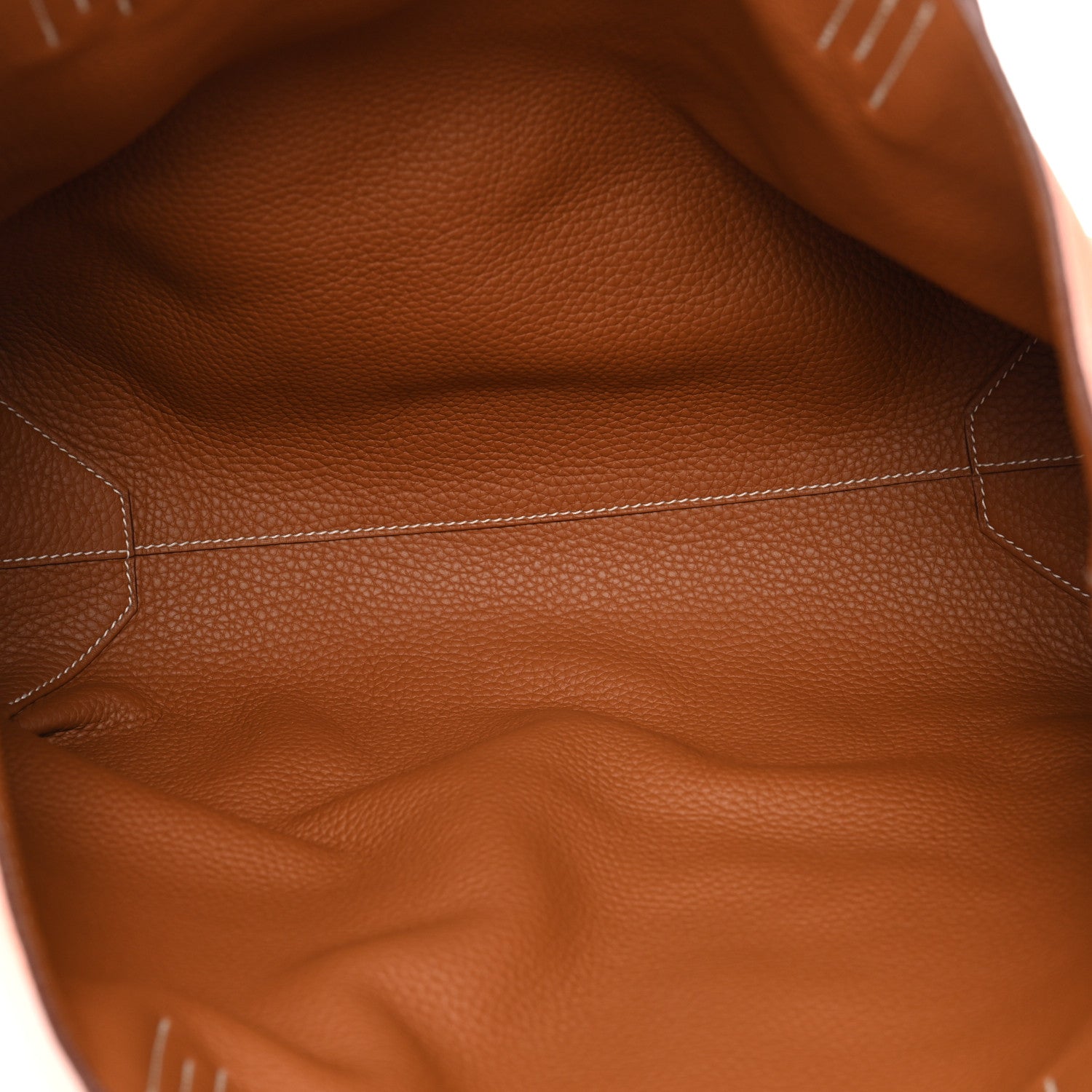 Taurillon Clemence Double Sens 45 Reversible Tote Orange Gold