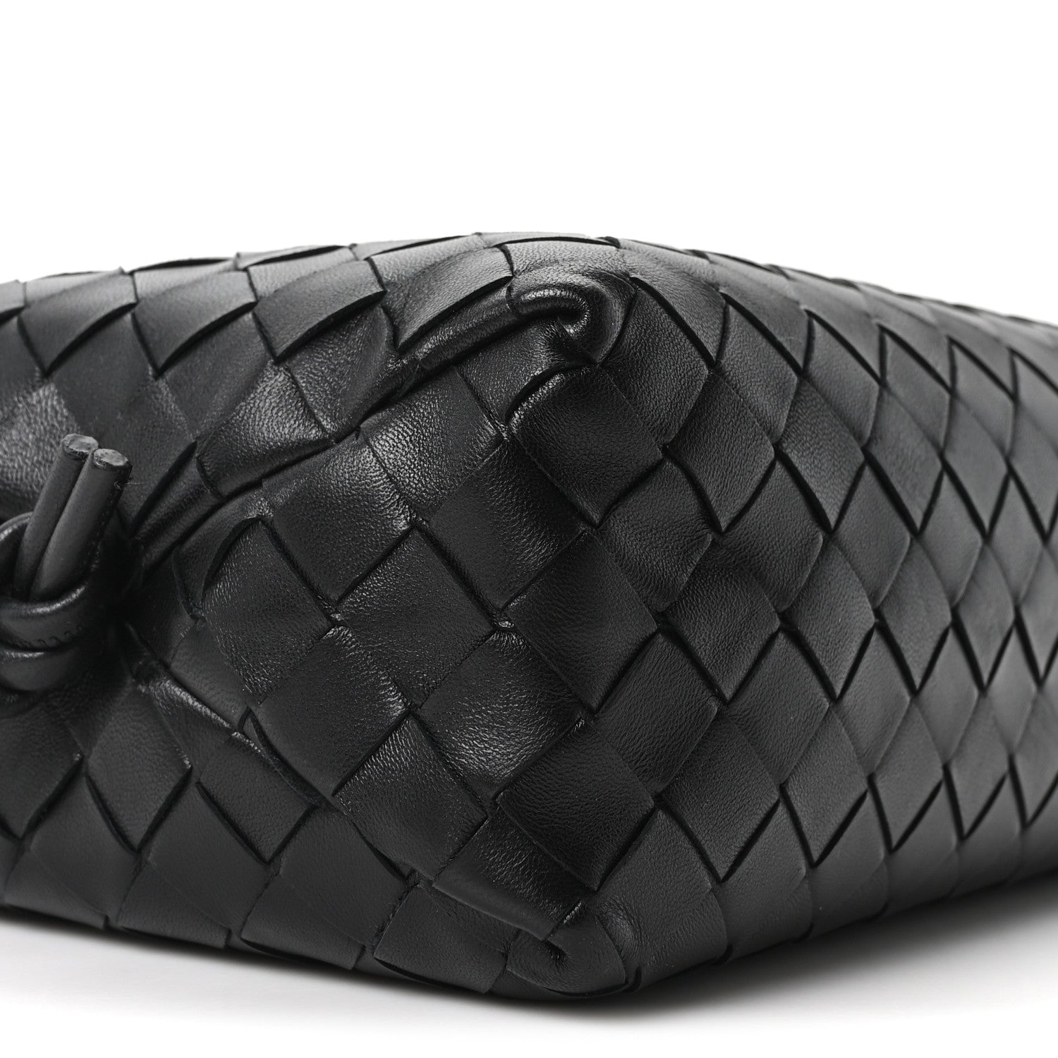 Nappa Intrecciato Small Loop Camera Bag Black