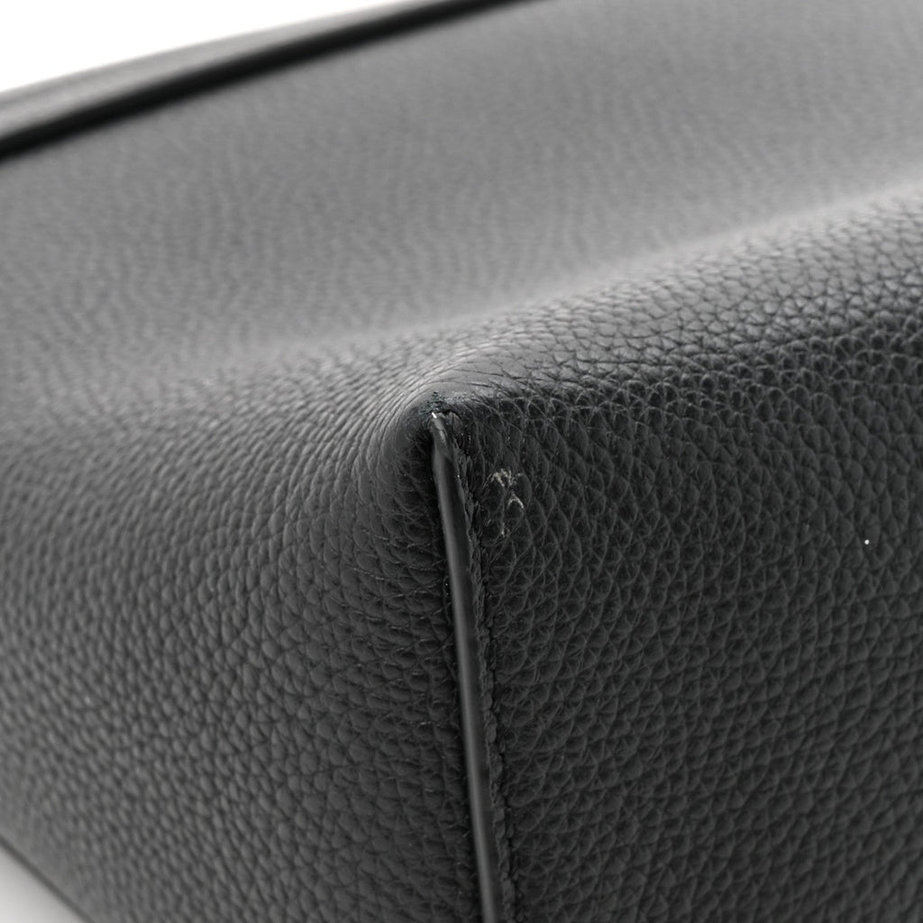 Coated Canvas Calfskin Vintage Check Medium Note Crossbody Bag Black
