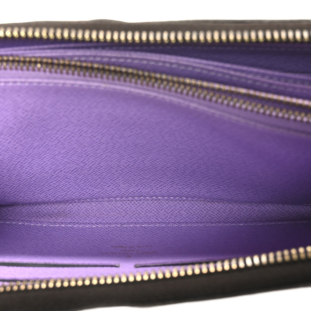 Damier Ebene Illustre Zippy Wallet Violet