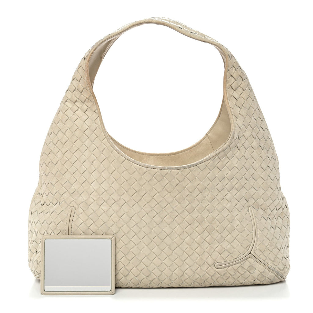 Nappa Intrecciato Ball Hobo White