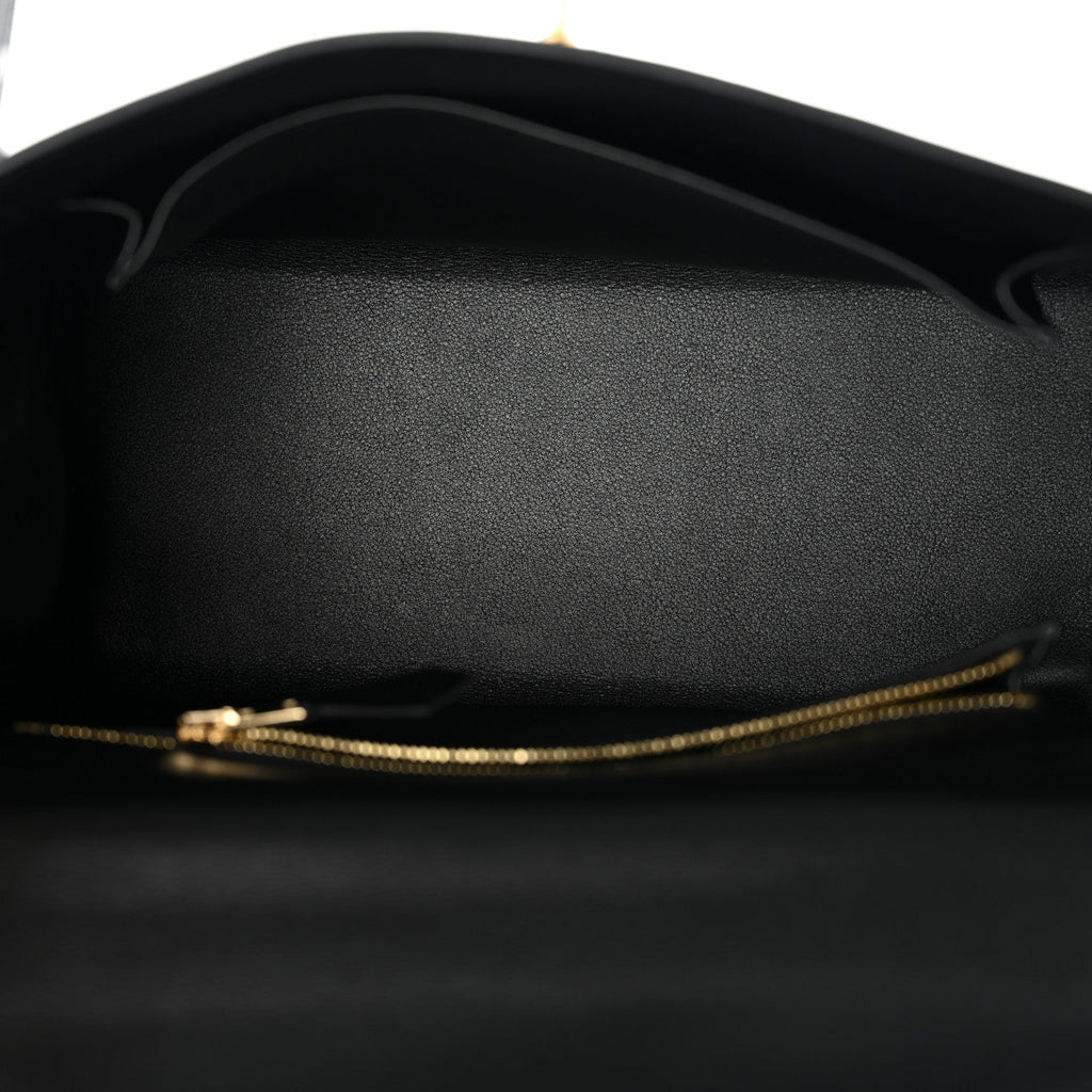 Cheri Calfskin Kelly Retourne 25 Black