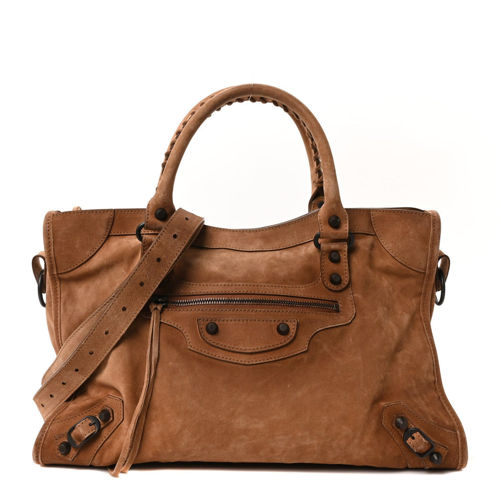 Suede Calfskin Classic Hardware Medium Le City Camel